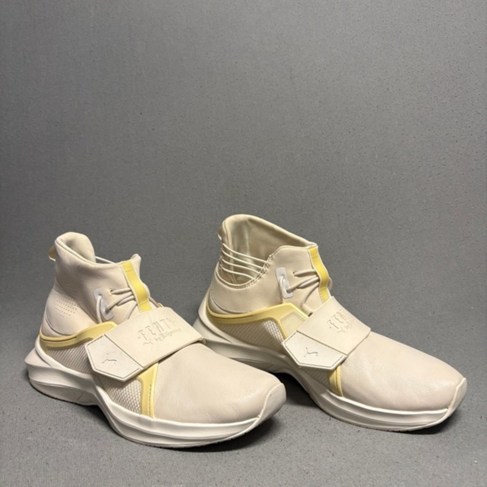 PUMA x FENTY‎ Rihanna High Top Platform Sneakers Size 9 Cream Off-White Collab